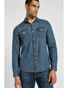 Lee Camasa Regular fit - fermoar - bumbac - albastru -