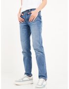 Lee Cooper Blugi cu talie medie si croiala boyfriend - Albastru