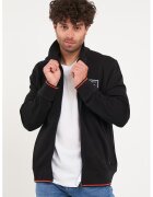 Lee Cooper Bluza de trening cu fermoar si logo - Alb/Negru