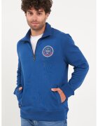 Lee Cooper Bluza de trening din bumbac cu fenta cu fermoar - Albastru royal