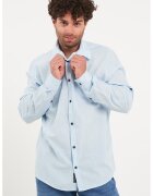 Lee Cooper Camasa de bumbac cu guler amplu - Albastru deschis