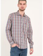 Lee Cooper Camasa de bumbac in carouri - Rosu/Bej