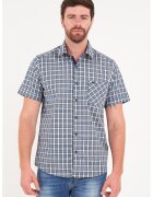 Lee Cooper Camasa in carouri cu maneci scurte - Alb/Bleumarin