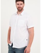 Lee Cooper Camasa uni din bumbac cu maneci scurte - Alb
