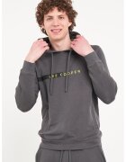 Lee Cooper Hanorac cu buzunare cu fermoar si logo - Gri inchis
