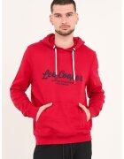 Lee Cooper Hanorac de bumbac cu logo brodat - Rosu