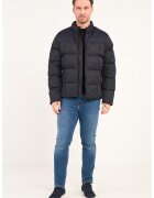 Lee Cooper Jacheta cu guler scurt si fermoar - Bleumarin