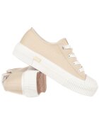 Lee Cooper Pantofi Dama - Lcw-25-02-3326L - Bej/Alb - Talpa Din Cauciuc Pentdwqfu Aderenta - Material Sintetic - Material Textil - Lifestyle - Pentru - Bej