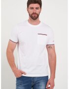 Lee Cooper Tricou cu decolteu rotund - Rosu/Alb