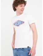 Lee Cooper Tricou cu imprimeu pe piept - Alb