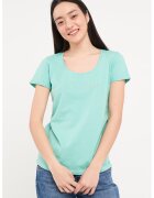 Lee Cooper Tricou cu logo decorat cu strasuri si decolteu rotund - Verde pal