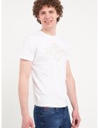 Lee Cooper Tricou cu logo pe piept - Alb