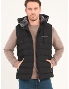 Lee Cooper Vesta cu fermoar - vatelina si gluga - Negru