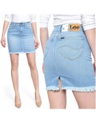 Lee Fusta Din Denim - Fusta Midi - Croi: Regular Fit - Stil: Drept Inaltimea Taliei: Medie Inchidere: Fermuar - Albastru - 1 Bucata - Albastru