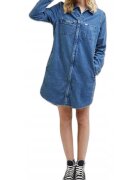 Lee Rochie Hazy Indigo - bumbac - supradimensionata - fermoar -