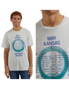 Lee Tricou barbati anii '80 - gri cetos - bumbac - imprimeu multicolor