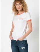 Lee Tricou slim fit de bumbac cu detaliu logo Ringer - Alb