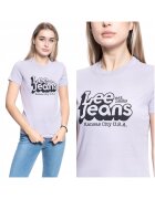 Lee Tricou T-Shirt - Slim Logo Tee - Croi Regular - 100% Bumbac - Violet - Mane Scurta - S - Violet - 1 Bucata