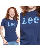 Lee Tricou T-Shirt - Slim Logo Tee - Croi: Slim 100% Bumbac - Inchidere: Fara - Albastru - 1 Bucata - Albastru
