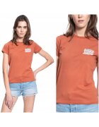 Lee Tricou T-Shirt - Tricou Cu Guler Rotund - 100% Bumbac - Portocalie - 1 Bucata - Portocaliu