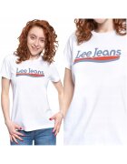 Lee Tricou T-Shirt - Tricou Cu Guler Rotund - Croiala Slim - 100% Bumbac - Fara Inchidere - Maneci Scurte - XS - Alb - 1 Bucata