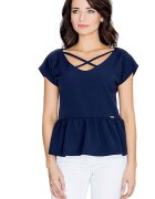 Lenitif Bluza dama Angliflour K396 culoare granat - Albastru inchis