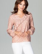 Lenitif Bluza dama - bej - croiala lejera - maneci lungi - material poliester