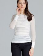 Lenitif Bluza dama - bej - maneci lungi din plasa - moale - viscoza
