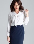 Lenitif Bluza dama bej - maneci lungi - nod decorativ - poliester