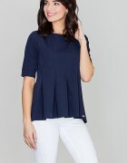 Lenitif Bluza dama - bleumarin - maneci scurte - decolteu rotund - poliester 65% - viscoza 35%