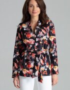 Lenitif Bluza dama - croiala dreapta - imprimeu floral - neagra - poliester