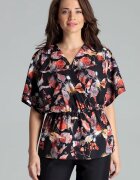 Lenitif Bluza dama - florala - cu maneci kimono - multicolor - poliester