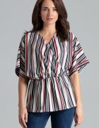 Lenitif Bluza dama multicolor - maneci kimono - talie elastica