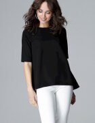 Lenitif Bluza dama - neagra - poliester si viscoza - croiala lejera