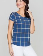 Lenitif Bluza dama - retro - albastru - poliester
