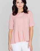 Lenitif Bluza dama - roz - poliester - maneci scurte - decolteu rotund