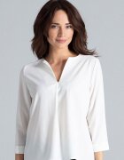 Lenitif Bluza dama - simpla - cu decolteu in V - bej - poliester