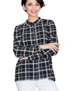 Lenitif Camasa dama - cu maneci lungi - neagra - poliester.