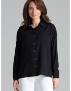Lenitif Camasa dama - L059 - neagra - poliester - maneca lunga -