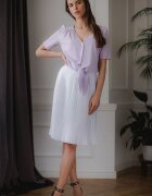 Lenitif Camasa dama - scurta - decolteu in forma de inima - violet - poliester