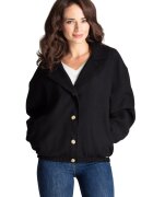 Lenitif Jacheta dama L075 - Negru - Poliester/Viscoza -