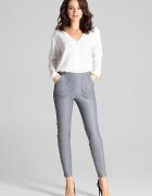 Lenitif Pantaloni dama - gri - banda elastica - buzunare mari