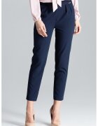 Lenitif Pantaloni dama L028 - bleumarin - poliester/vascoza - design simplu - lungi -