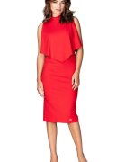 Lenitif Rochie de cocktail 5902194352710 - Viscoza/Poliester - Rosu -