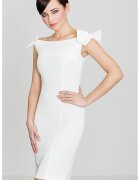 Lenitif Rochie de vara fara maneci - ecru - poliester si viscoza