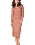 Lenitif Rochie de zi - Viscoza/Poliester - Maro