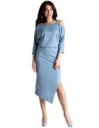 Lenitif Rochie eleganta dama - Motala - neagra - Albastru deschis