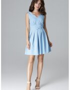 Lenitif Rochie fara maneci - model K487 - eleganta - albastra - poliester 100% -