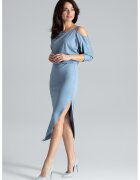 Lenitif Rochie K479 - albastru - viscoza -