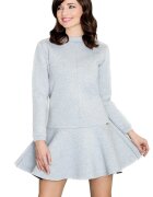Lenitif Rochie mini dama Alirad K247 gri - Gri